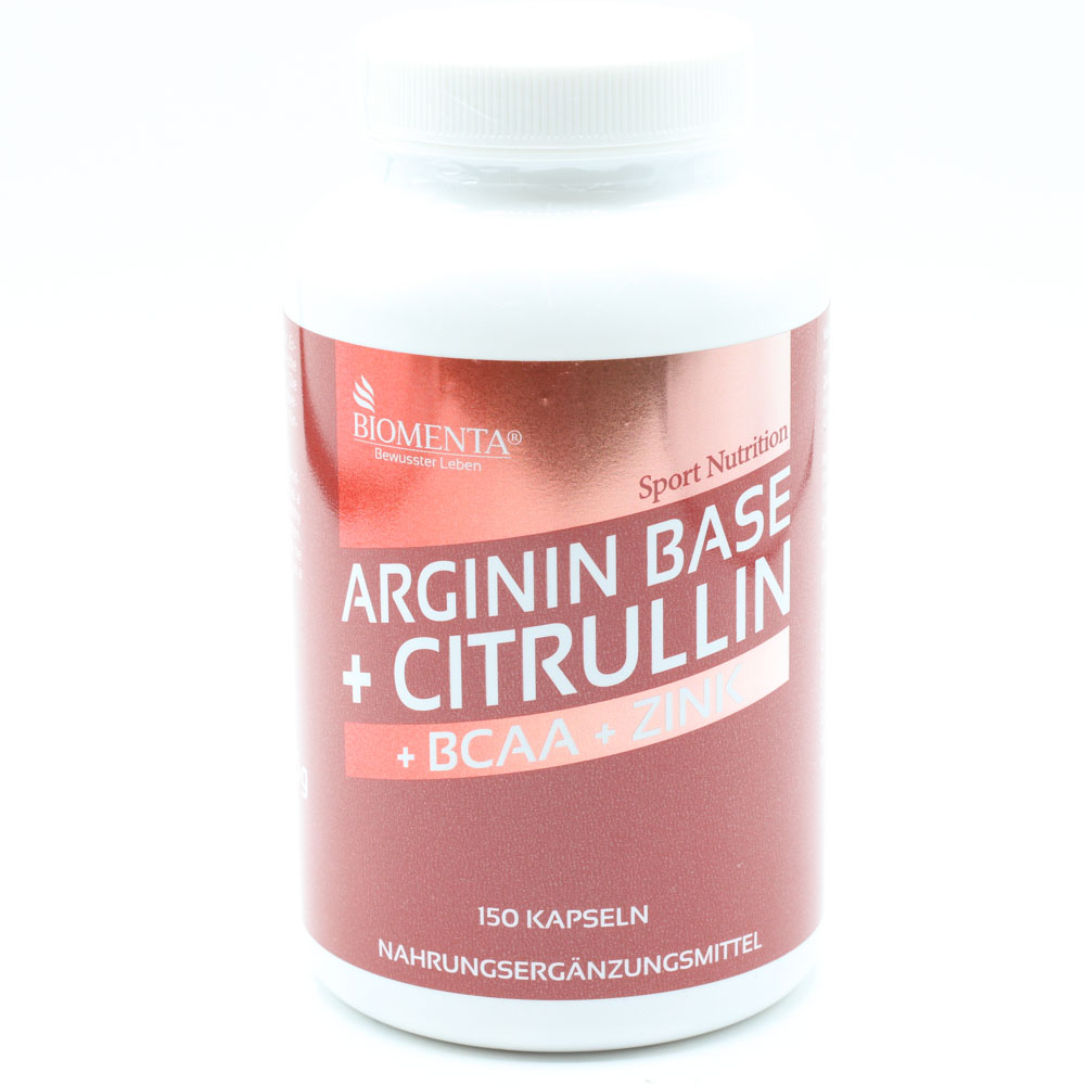 BIOMENTA L-Arginin Base+Citrullin+BCAA+Zink Kaps.