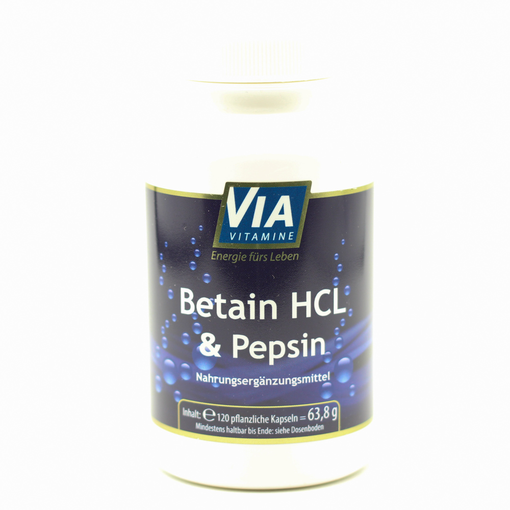 VIAVITAMINE Betain HCL & Pepsin Kapseln