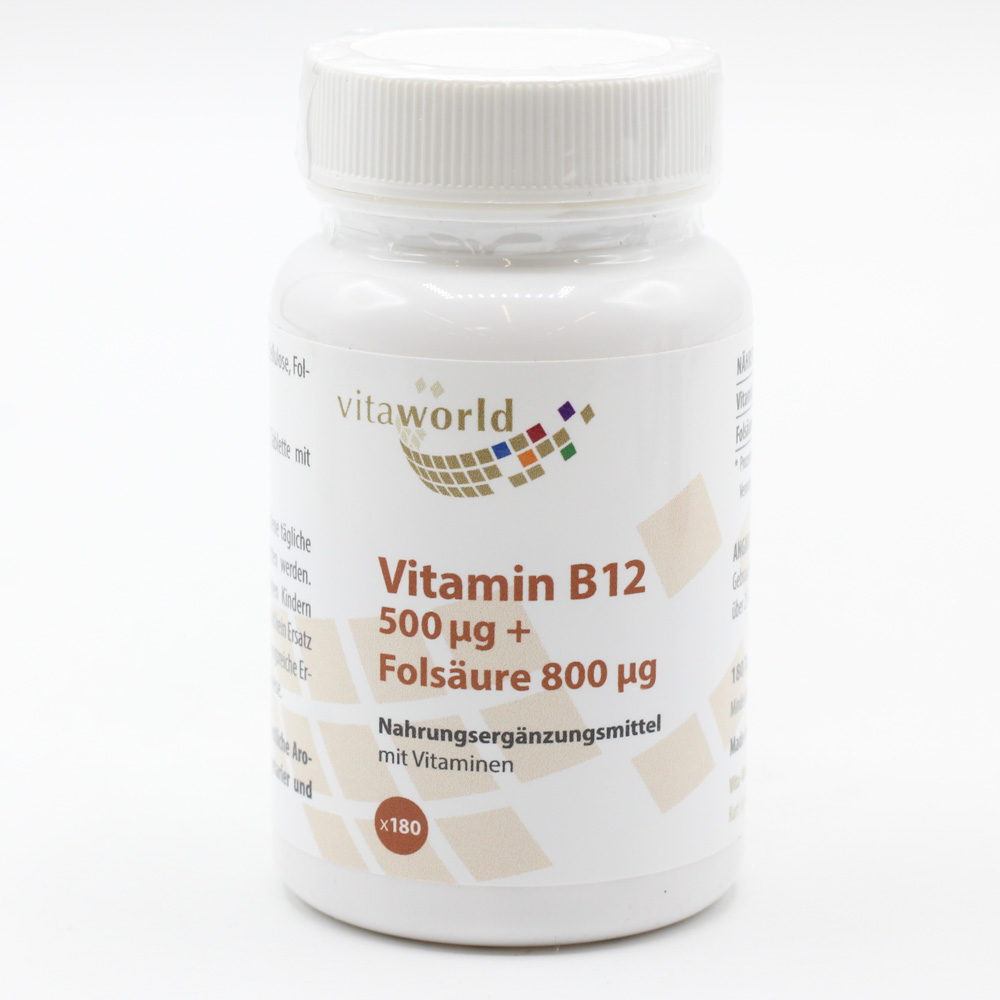 VITAMIN B12 500 μg+Folsäure 800 μg Tabletten