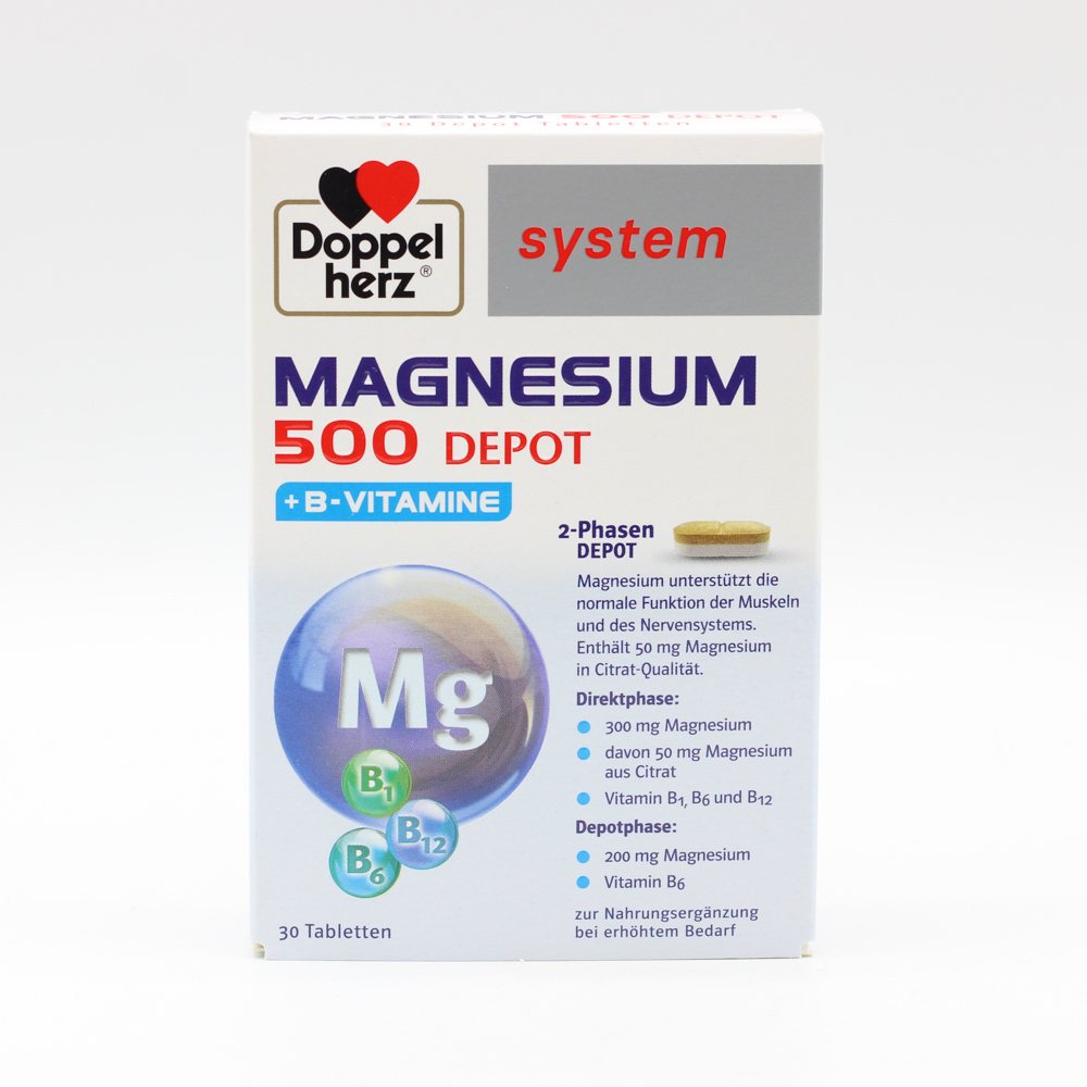 DOPPELHERZ Magnesium 500 Depot system Tabletten