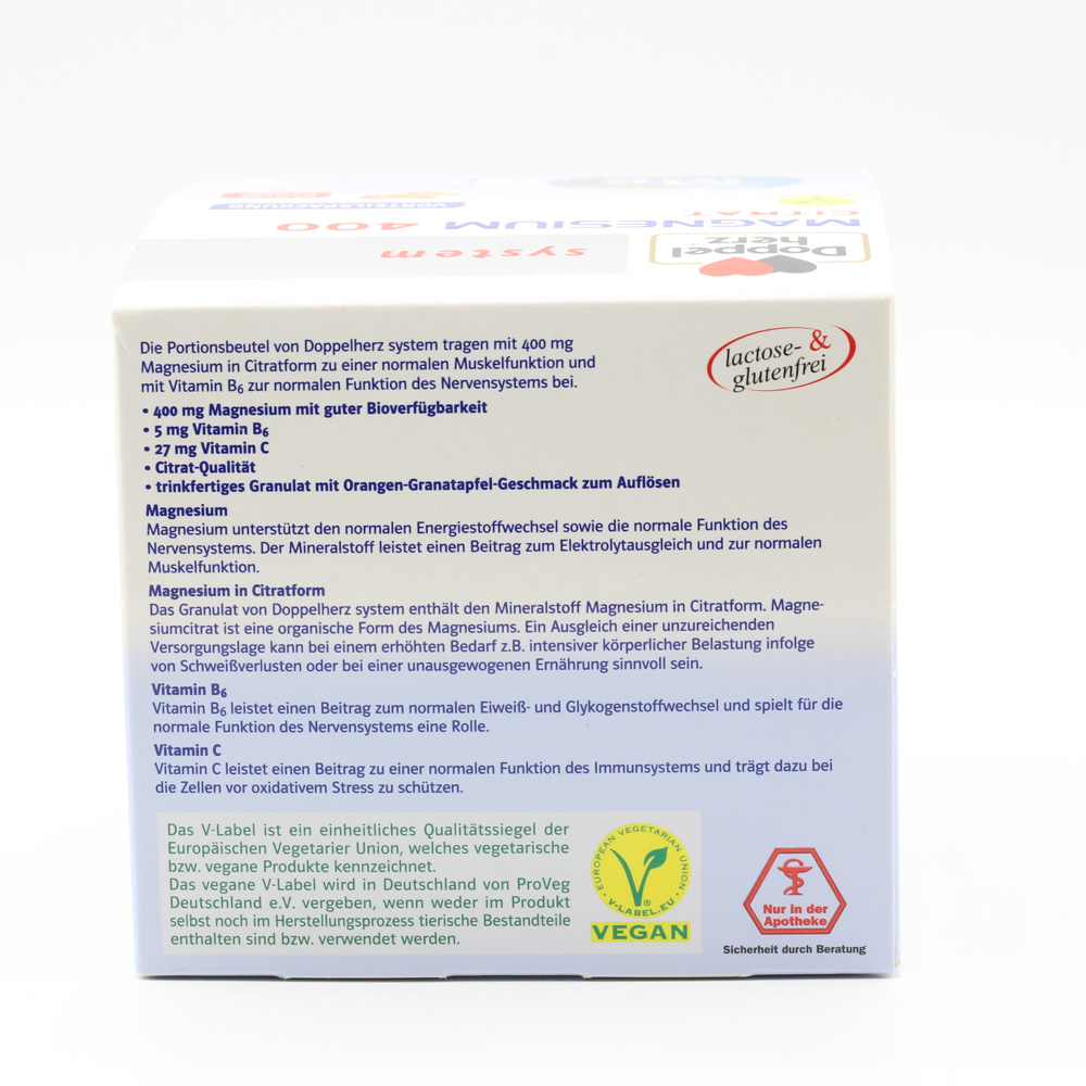 DOPPELHERZ Magnesium 400 Citrat system Granulat