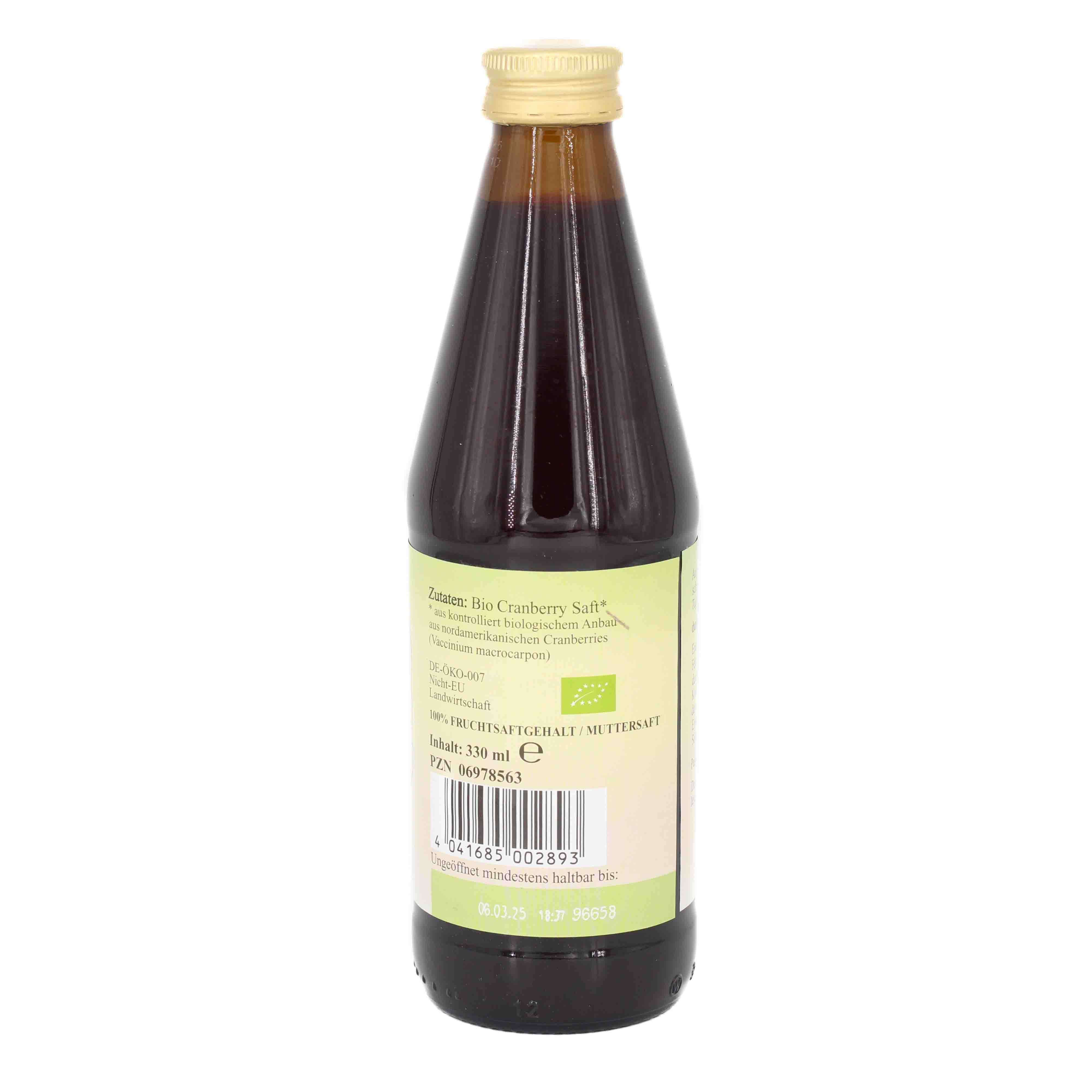 CRANBERRY SAFT pur Bio Vitalhaus