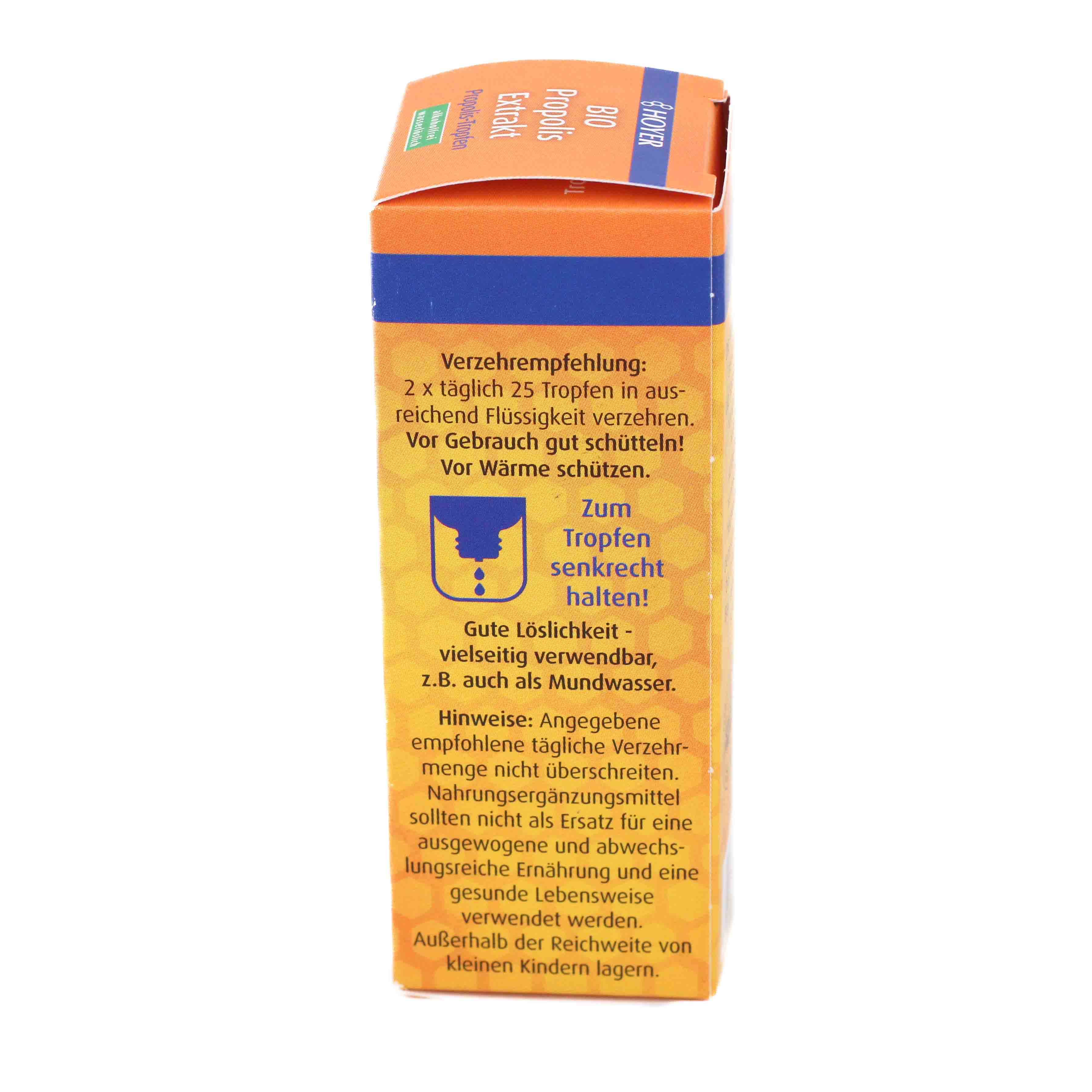 HOYER Propolis Extrakt Bio alkoholfrei wasserlösl.