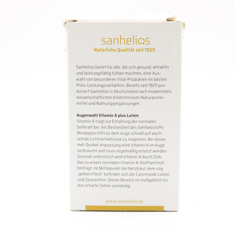 SANHELIOS Augenwohl Vitamin A plus Lutein Kapseln