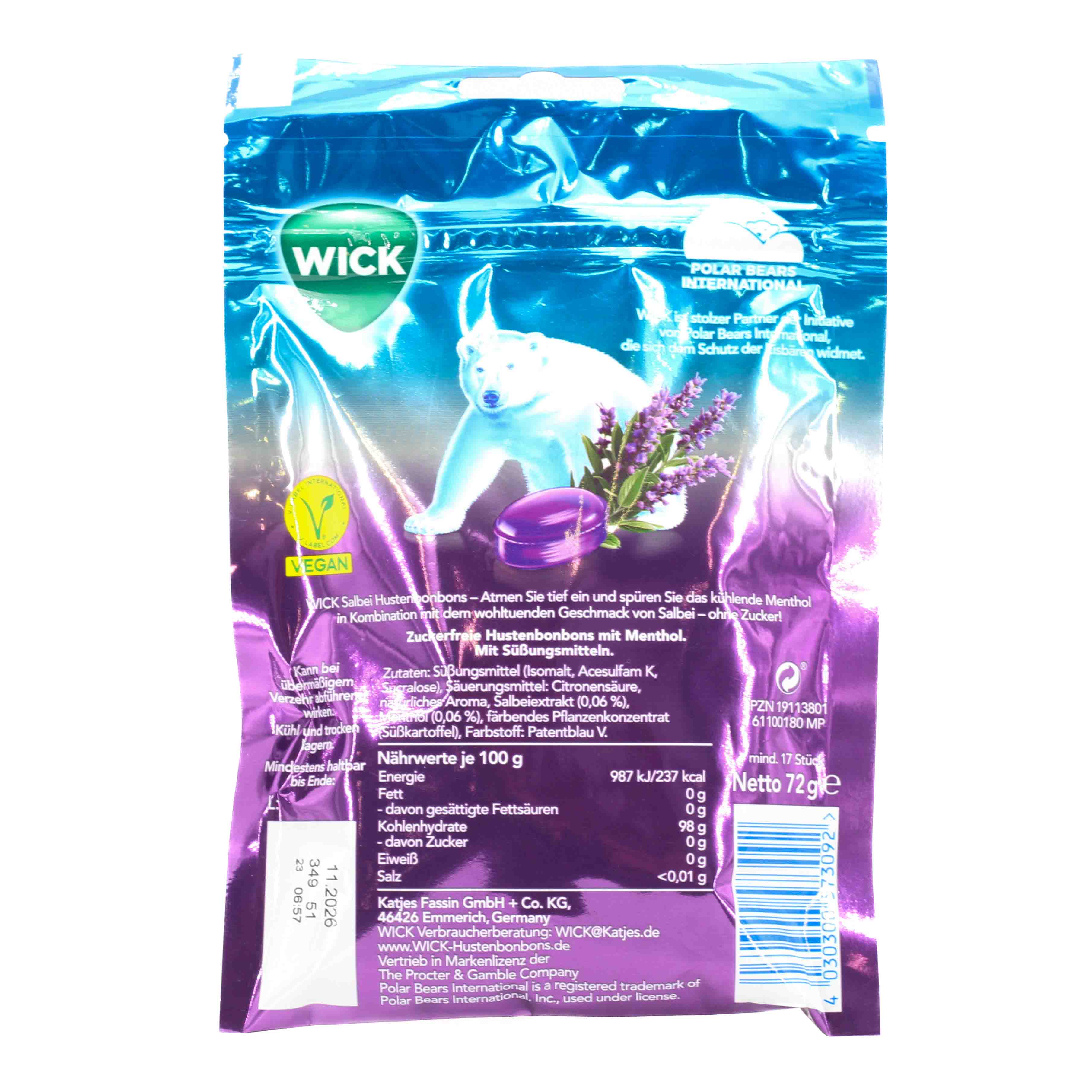 WICK Salbei Bonbons o.Zucker