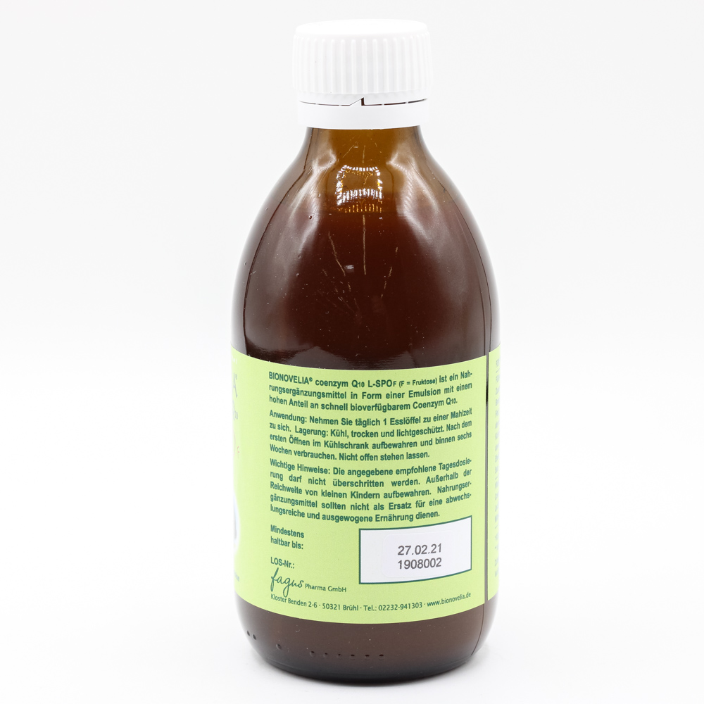 BIONOVELIA coenzym Q10 L-SPO F Fruktose Emulsion