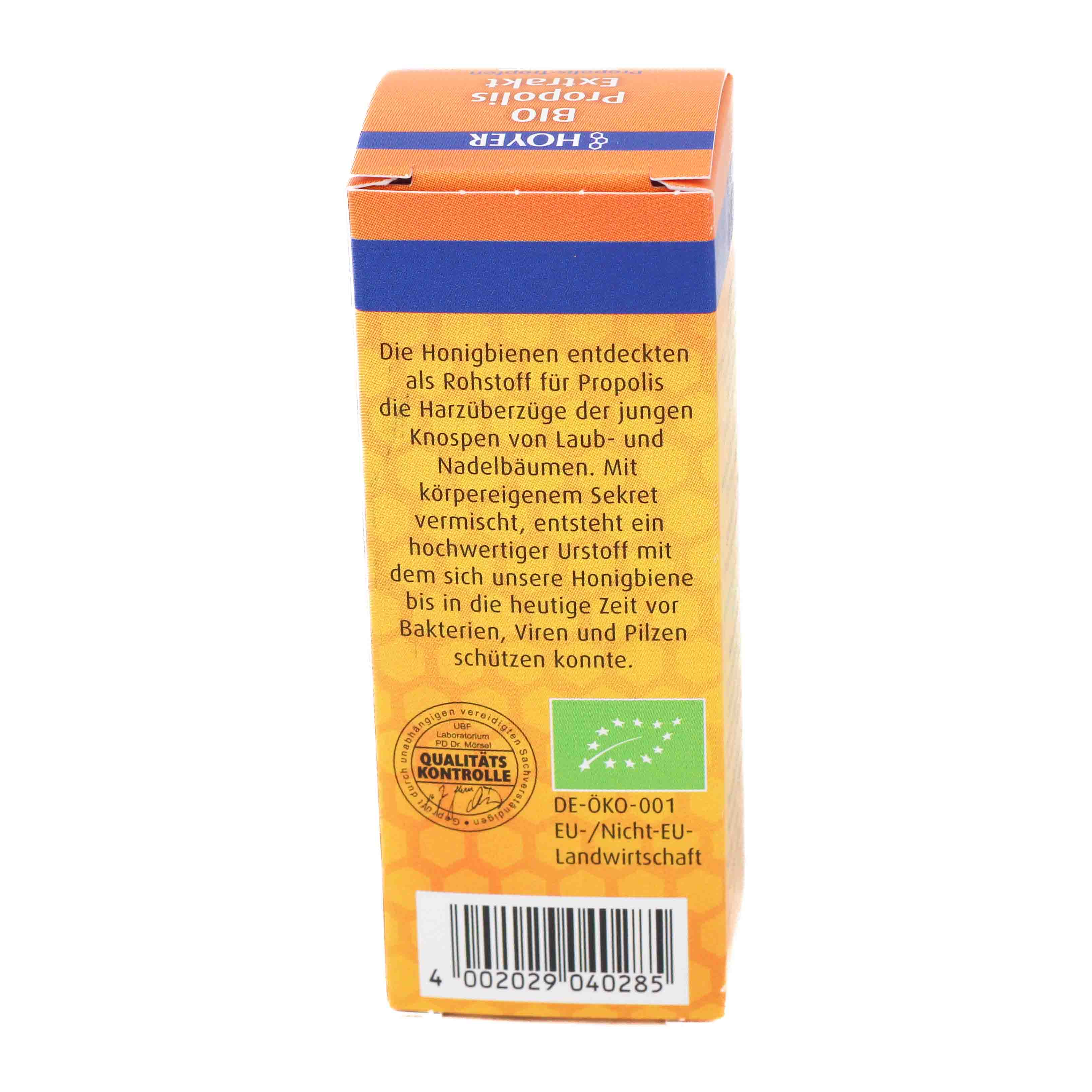 HOYER Propolis Extrakt Bio alkoholfrei wasserlösl.