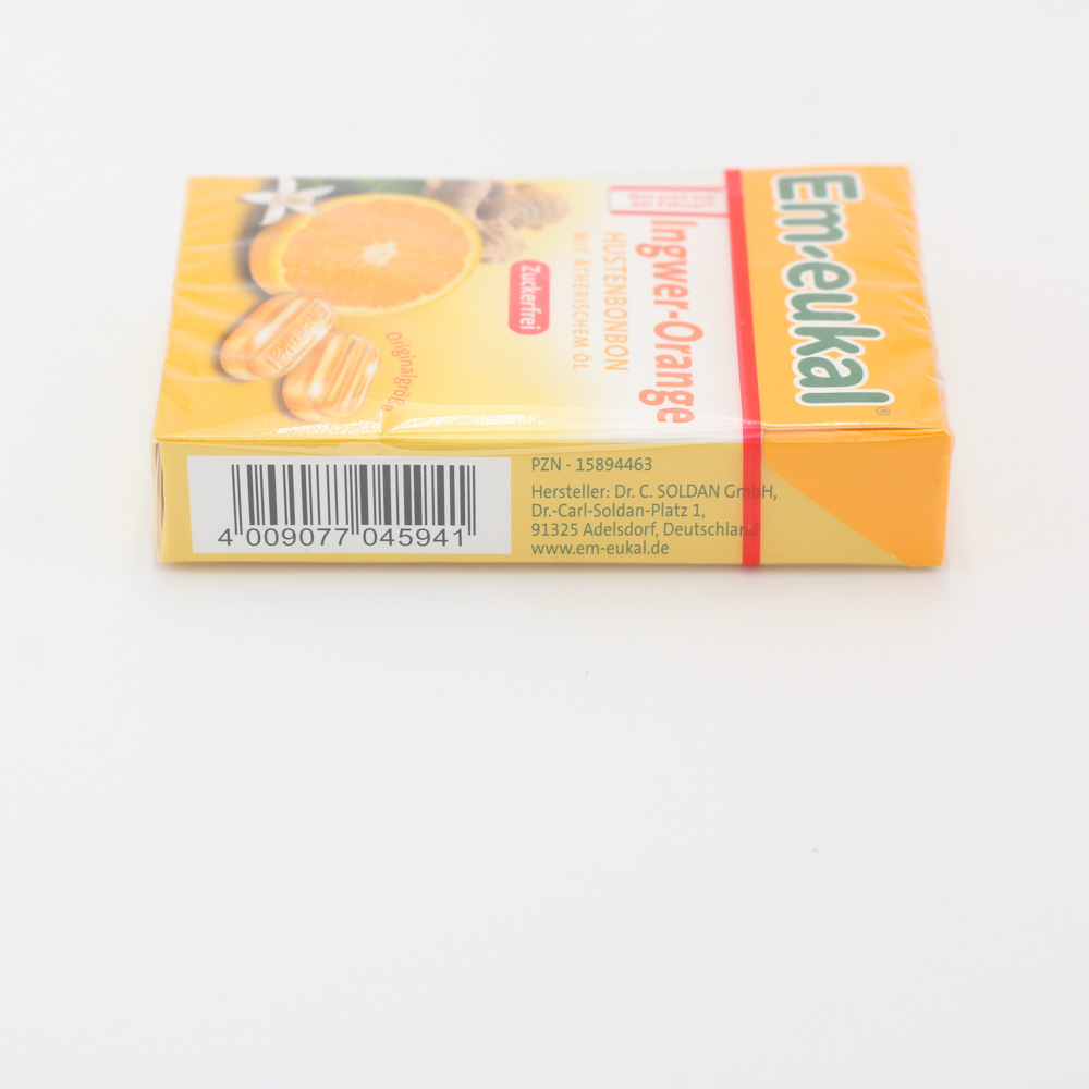 EM-EUKAL Bonbons Ingwer Orange zuckerfrei Box