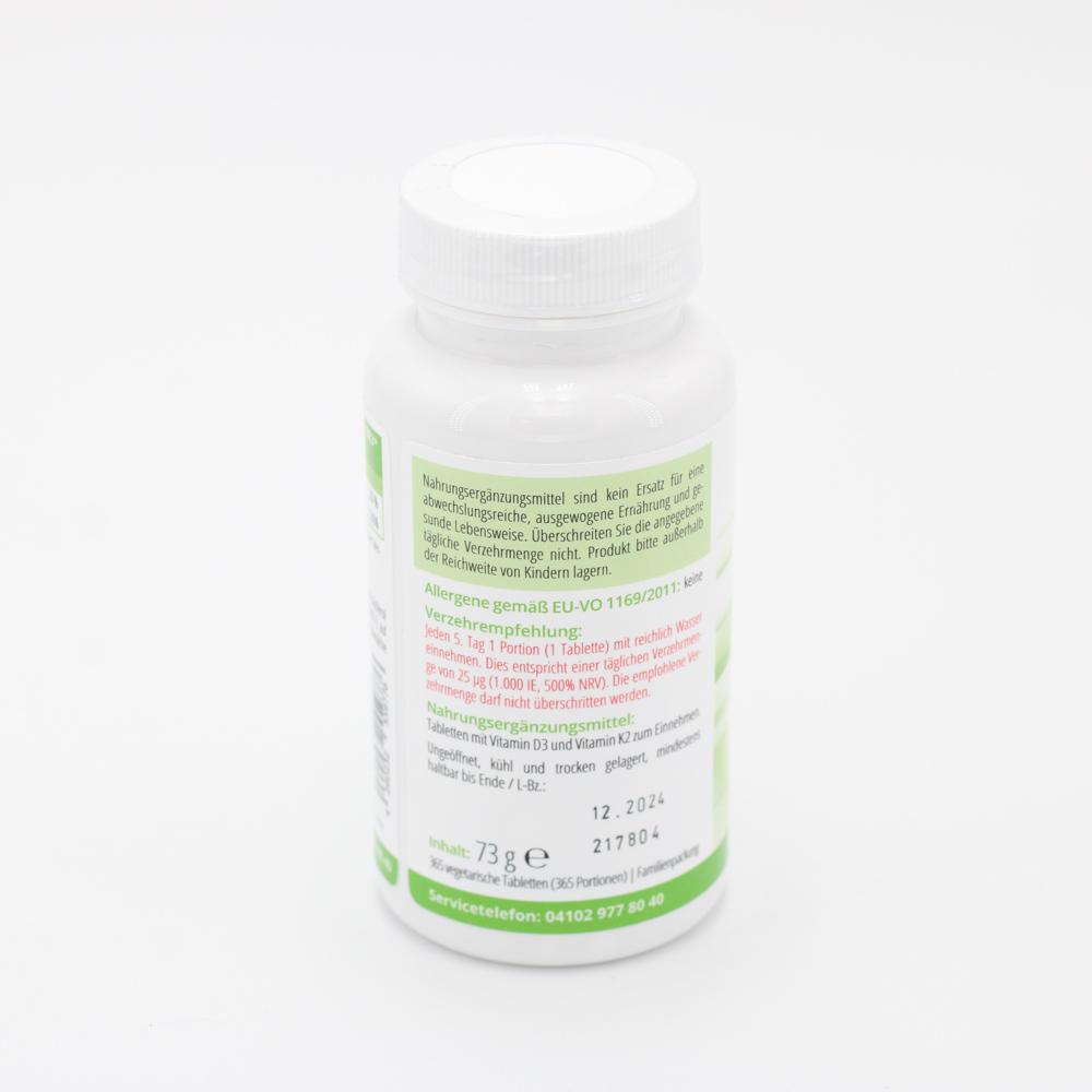 VITAMIN D3 5.000 I.E.+Natto K2 200 μg Tabletten