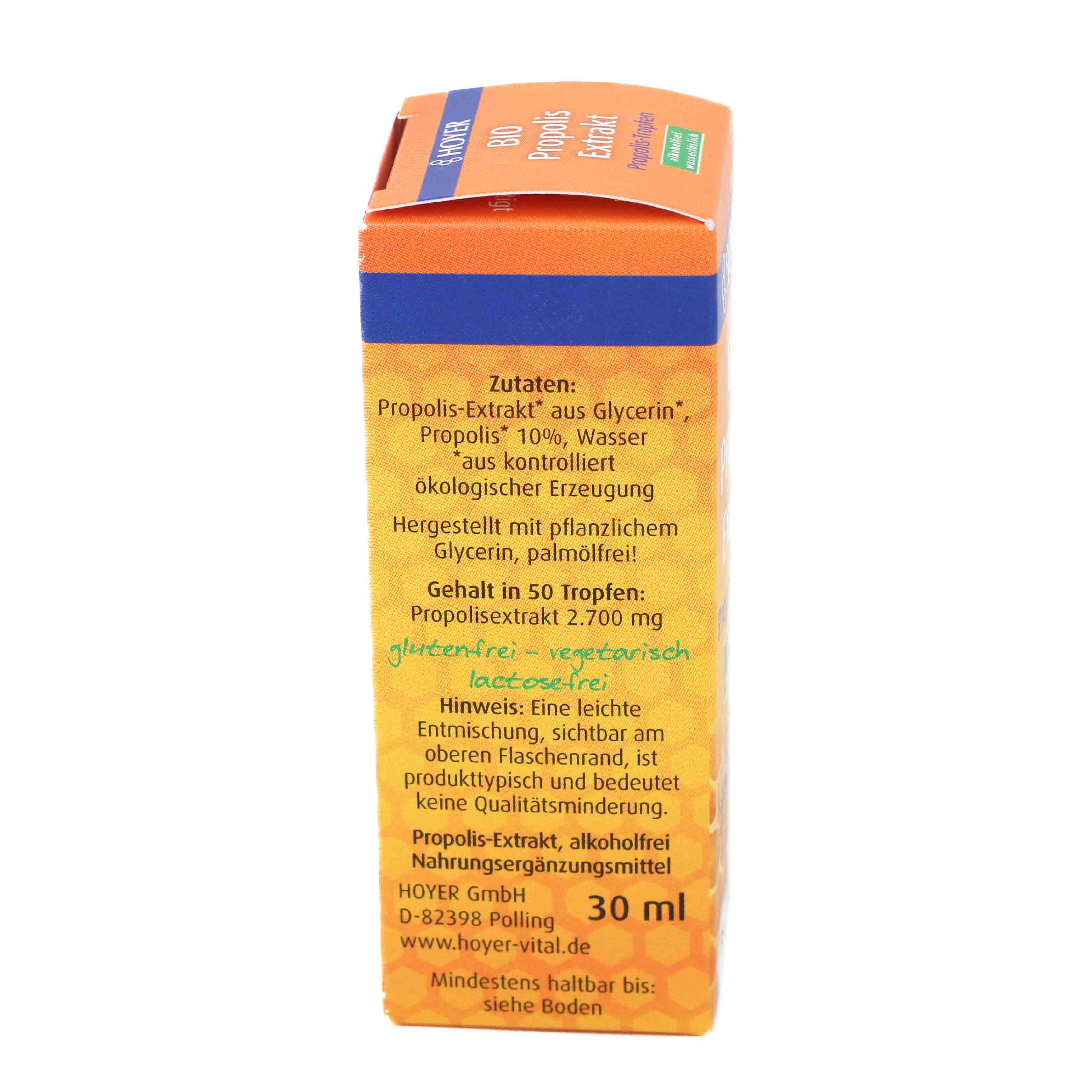 HOYER Propolis Extrakt Bio alkoholfrei wasserlösl.