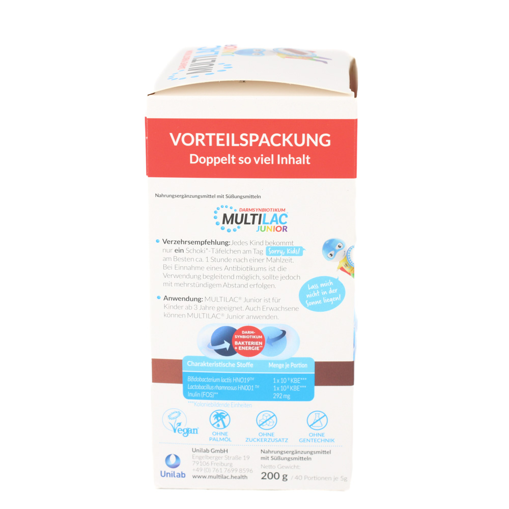 MULTILAC Darmsynbiotikum Junior Täfelchen