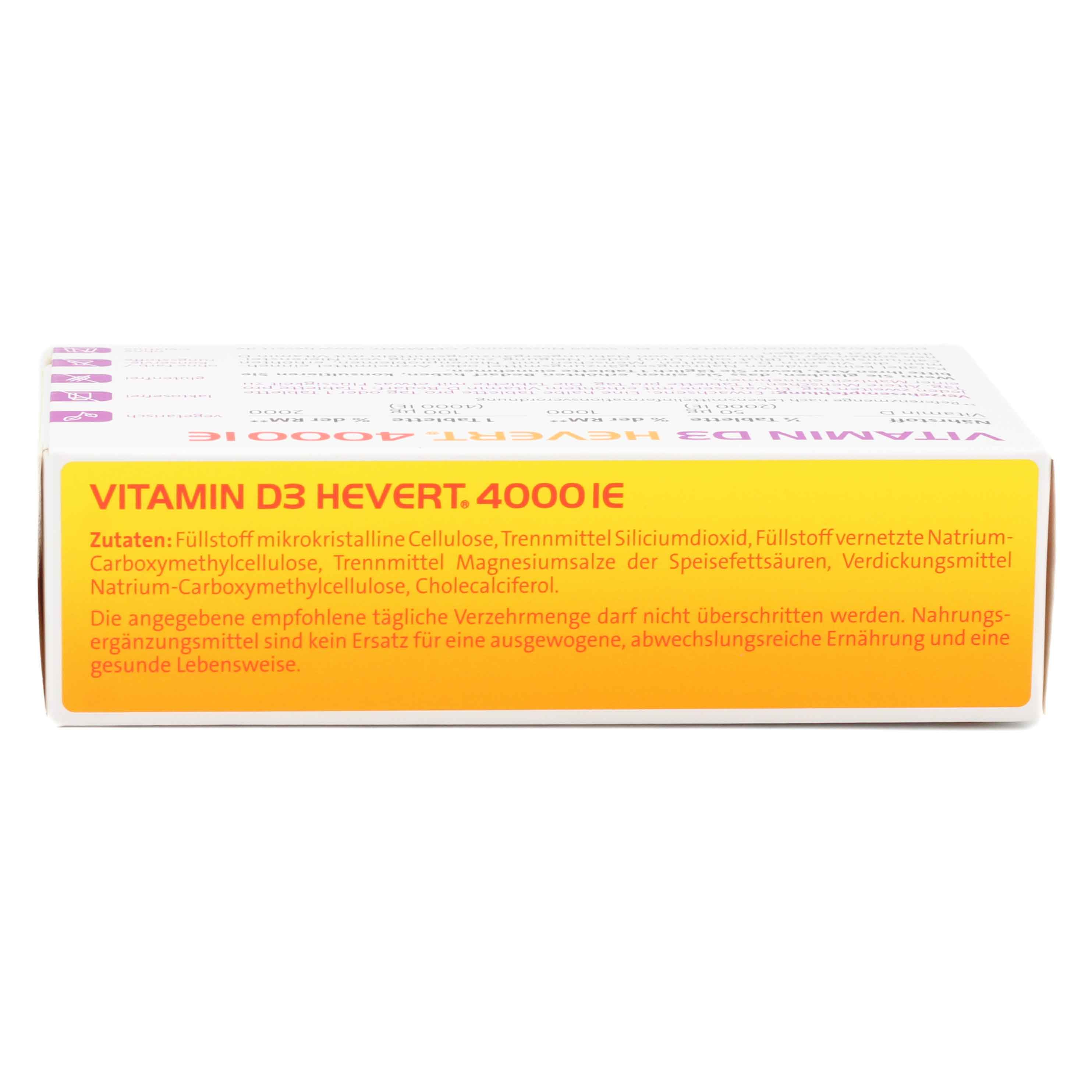VITAMIN D3 HEVERT 4000 I.E. Tabletten