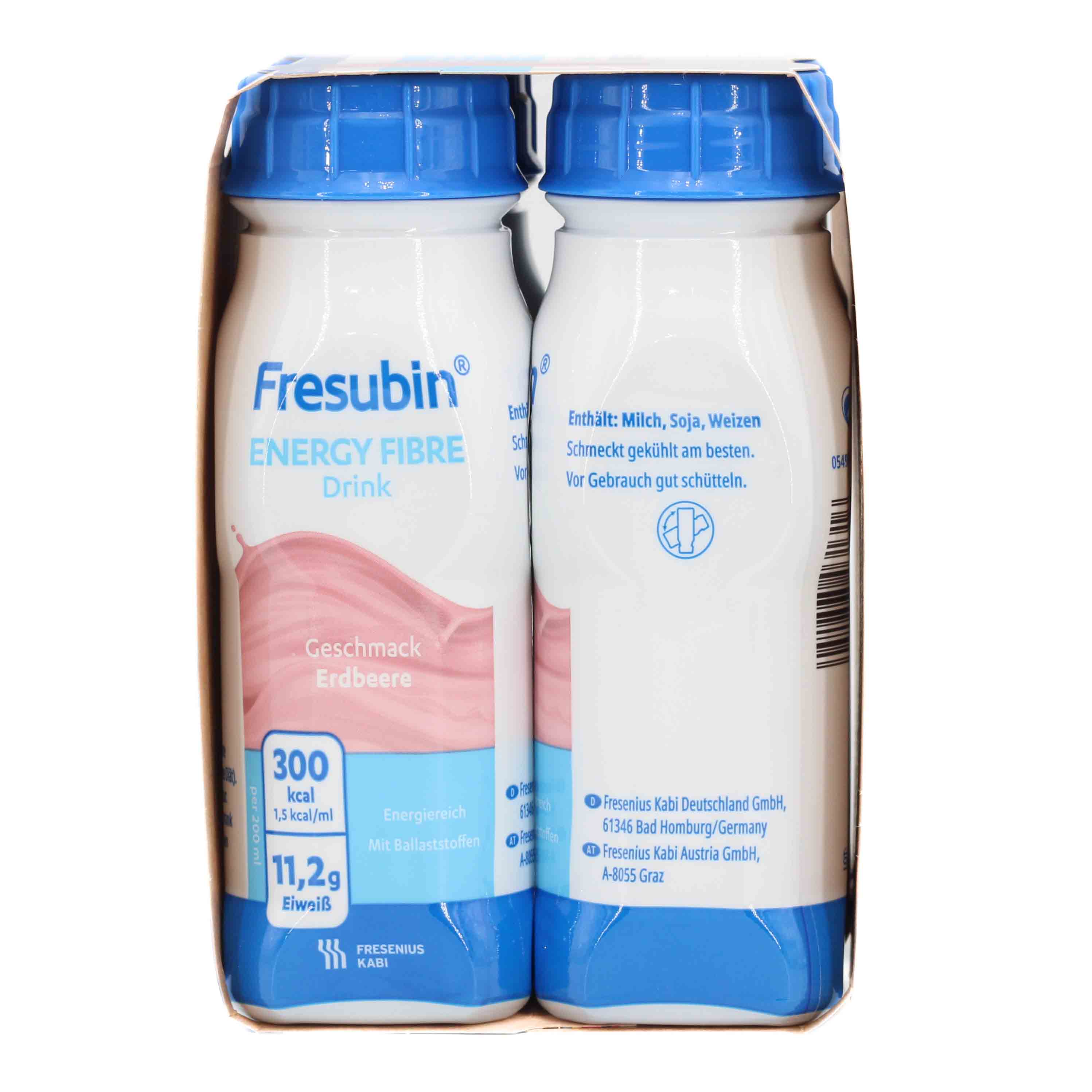 FRESUBIN ENERGY Fibre DRINK Erdbeere Trinkflasche Trinknahrung
