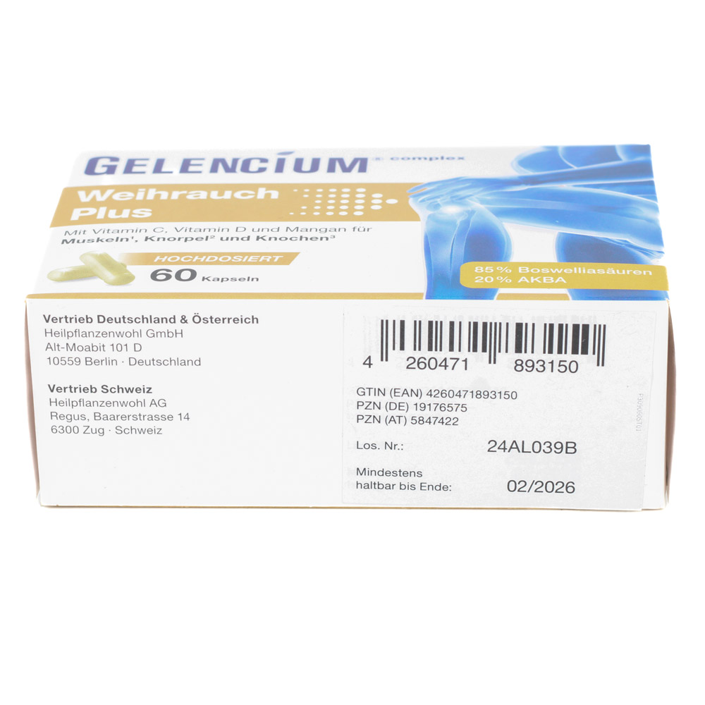 GELENCIUM Weihrauch Plus hochdosiert m.Vit.C Kaps.