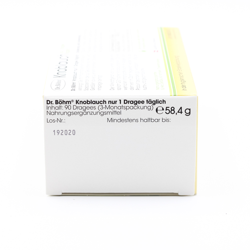 KNOBLAUCH NUR 1 Dragee täglich Dr.Böhm
