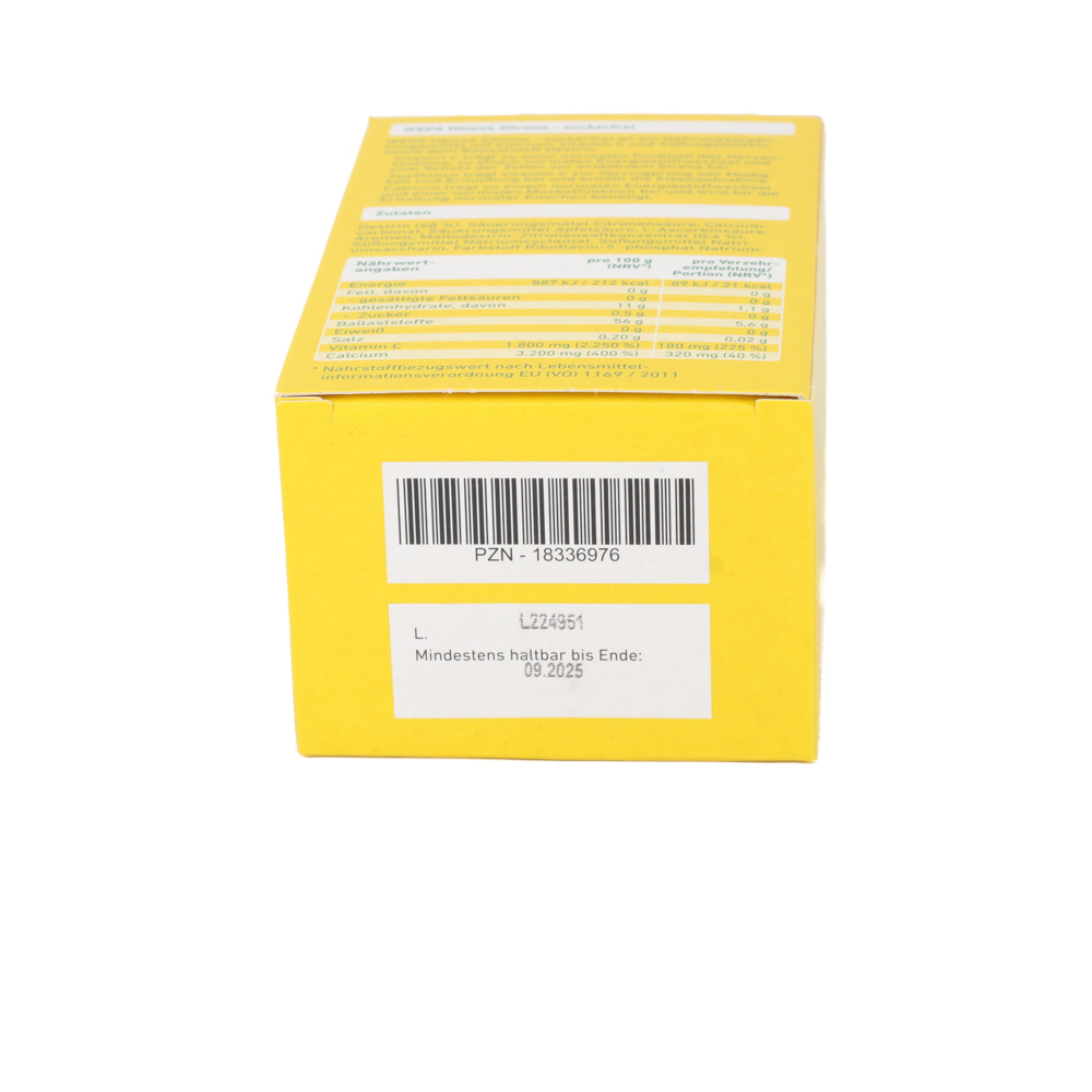 WEPA heiße Zitrone+Vit.C+Calcium zuckerfrei Pulver