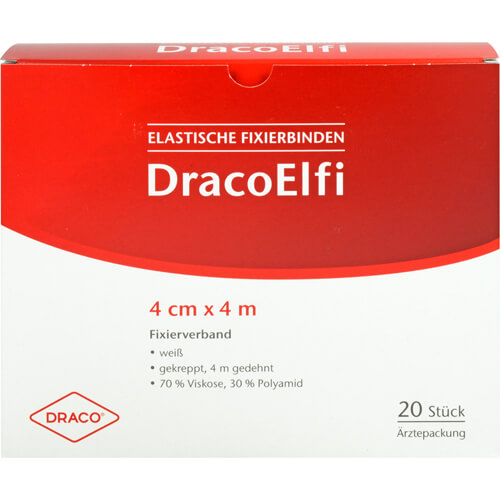 DRACOELFI elast.Fixierbinde 4 cmx4 m gekreppt