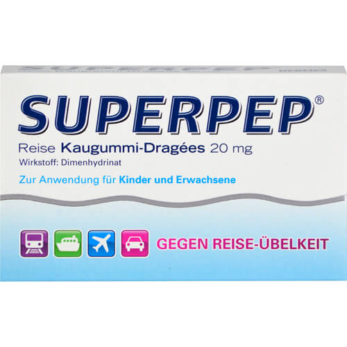 SUPERPEP Reise Kaugummi Dragees 20 mg