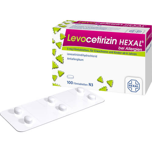LEVOCETIRIZIN HEXAL bei Allergien 5 mg Filmtabl.