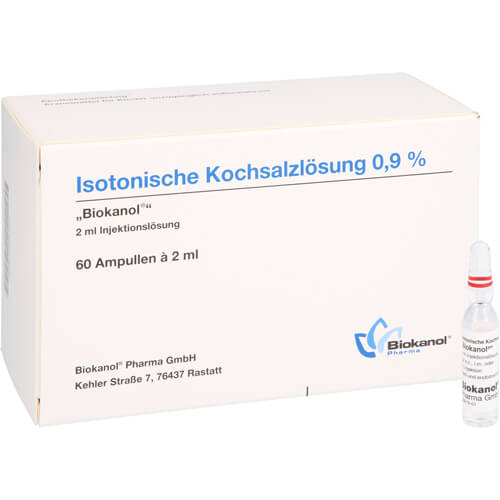 ISOTONISCHE Kochsalzlösung 0,9% Biokanol Ampullen