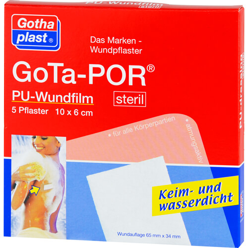 GOTA-POR PU Wundfilm 10x6 cm steril Pflaster