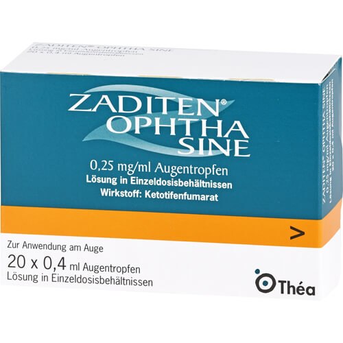 ZADITEN ophtha sine 0,25 mg/ml Augentr.Einzeldos.