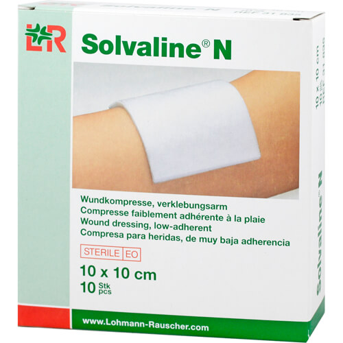 SOLVALINE N Kompressen 10x10 cm steril