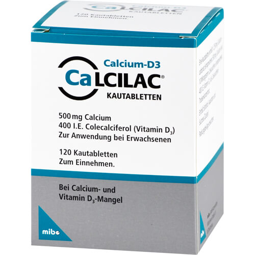 CALCILAC Kautabletten 500 mg/400 I.E.