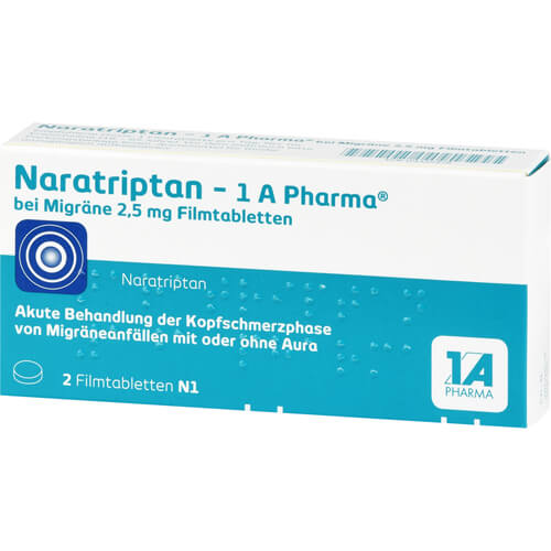 NARATRIPTAN-1A Pharma bei Migräne 2,5 mg Filmtabl.