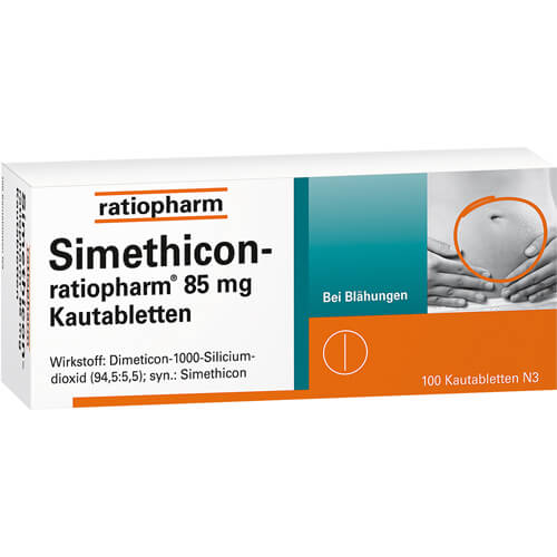 SIMETHICON-ratiopharm 85 mg Kautabletten