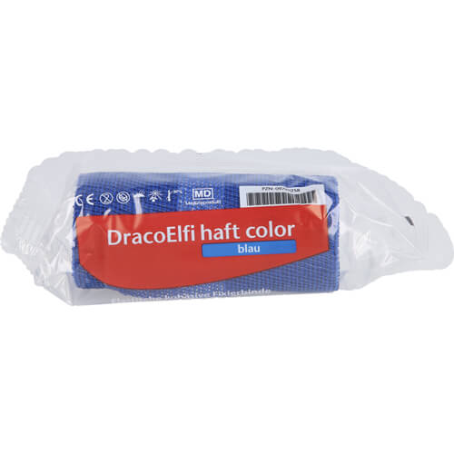 DRACOELFI haft color elast.Fixierb.10 cmx4 m blau