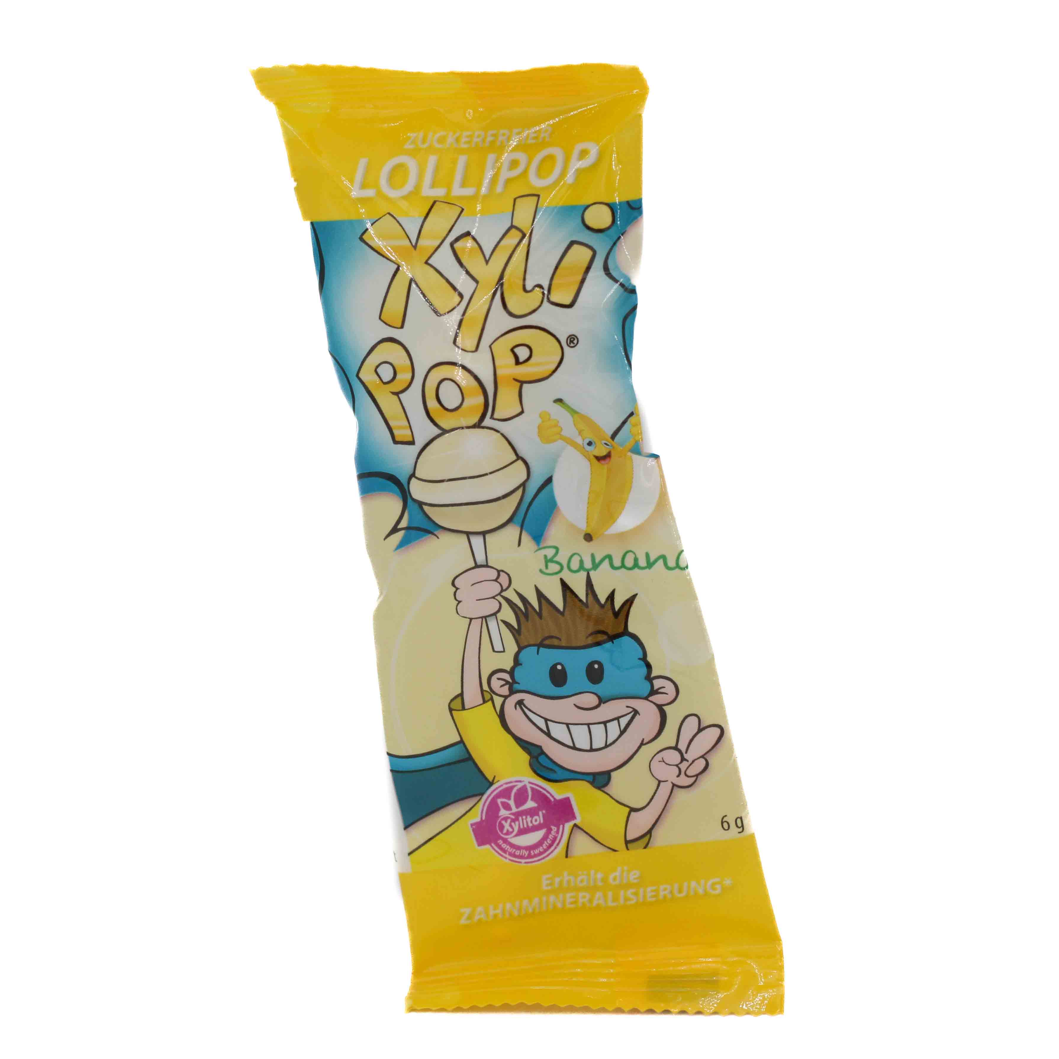 MIRADENT XyliPOP Lolli Zahnpflegelolli Banane