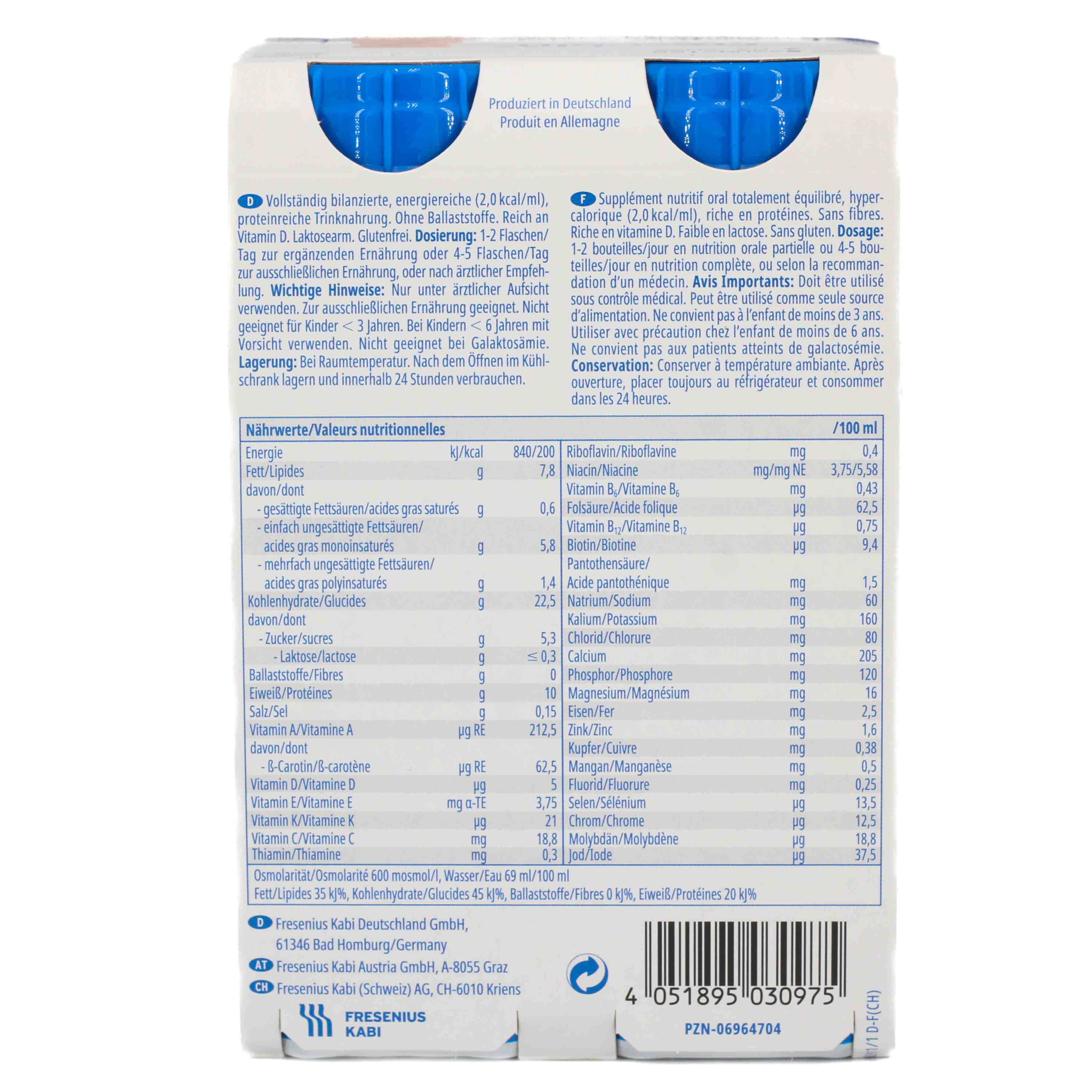 FRESUBIN 2 kcal DRINK Aprikose Pfirsich Trinkfl.