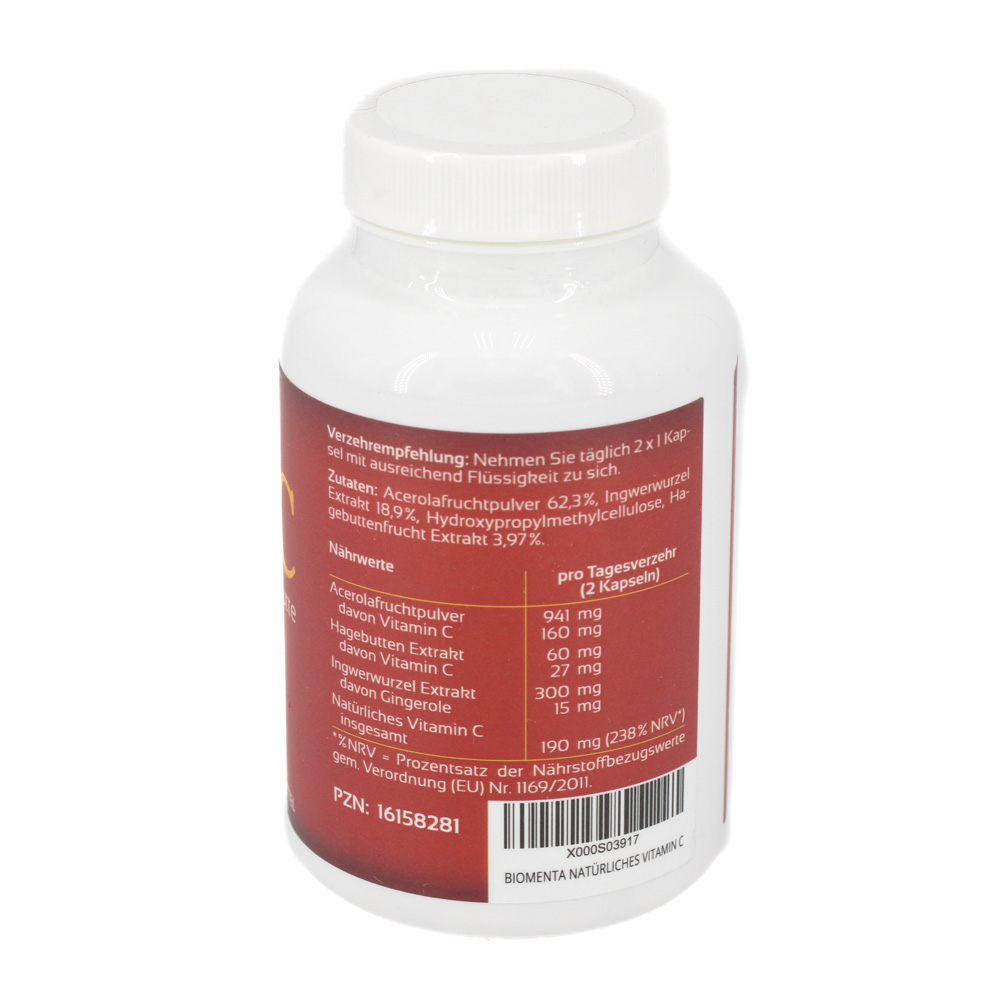 BIOMENTA natürliches Vitamin C Kapseln