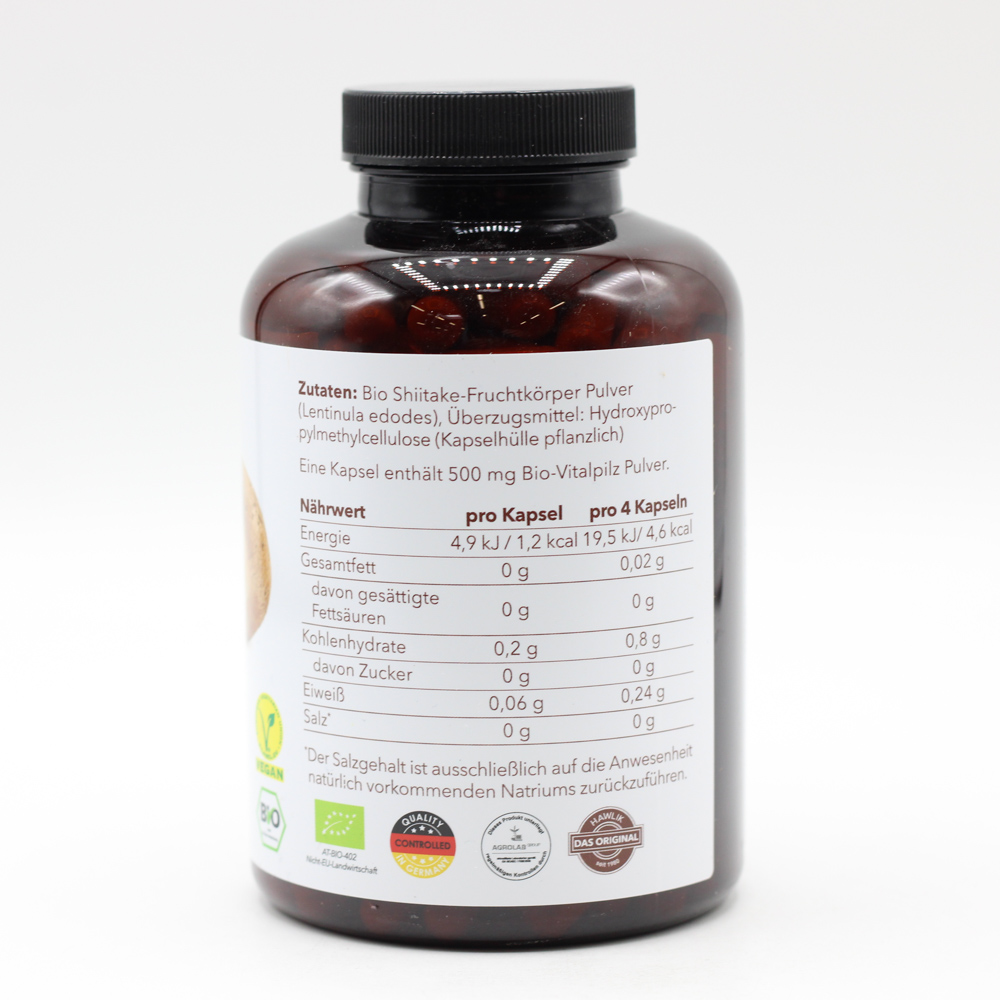 BIO SHIITAKE Pulver Kapseln Vorteilsdose