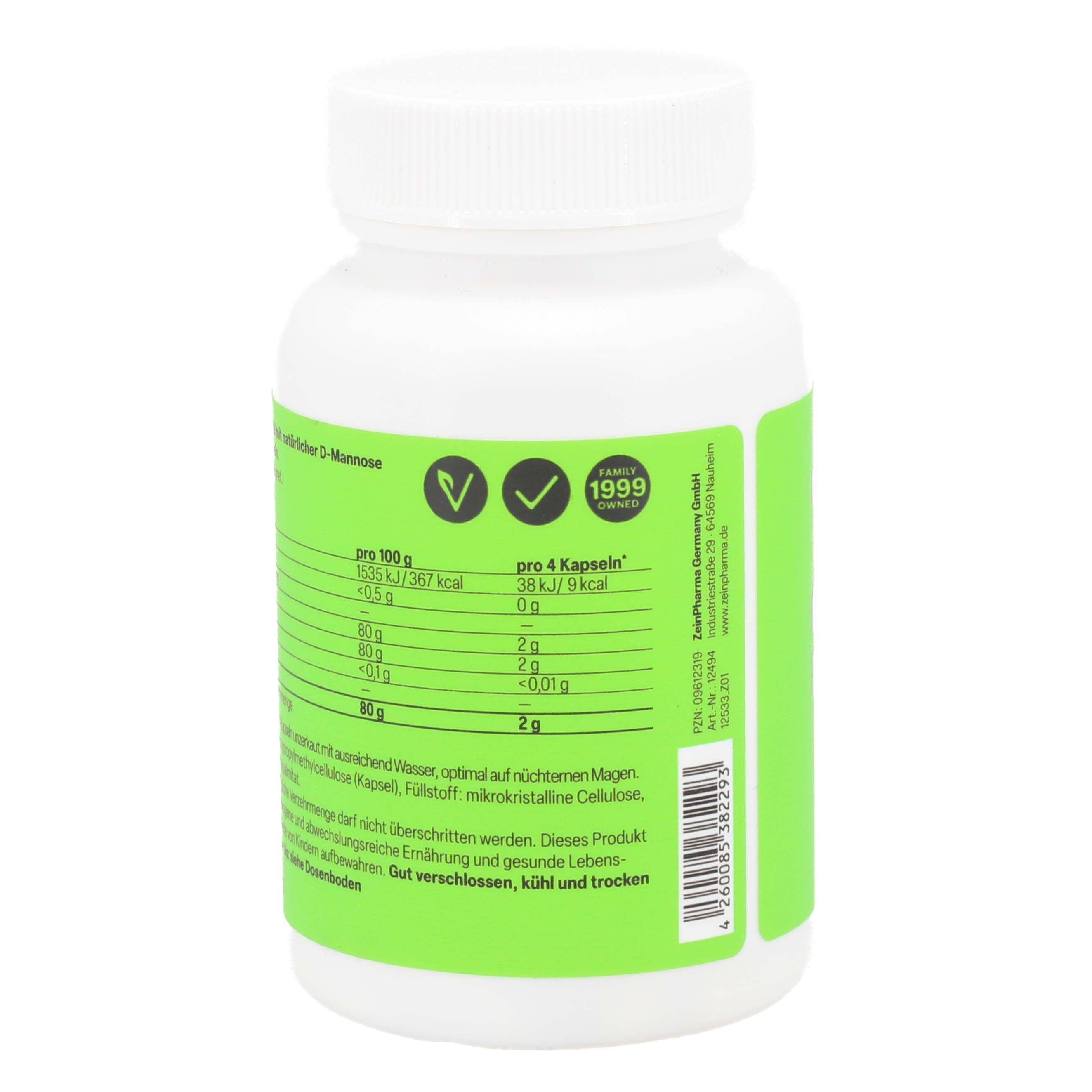 NATURAL D-Mannose 500 mg Kapseln