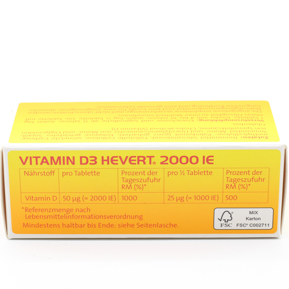 VITAMIN D3 HEVERT 2000 I.E. Tabletten