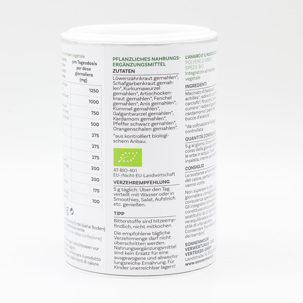 BIO KRÄUTER- UND Gewürzpulver BITTER IST DAS...