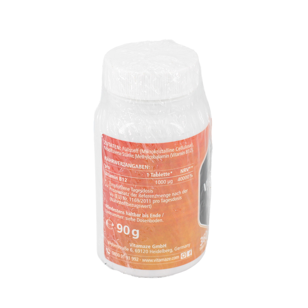 VITAMIN B12 1000 μg hochdosiert vegan Tabletten