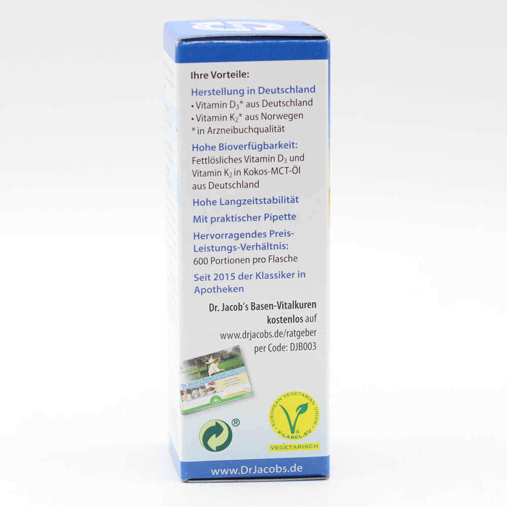VITAMIN D3K2 Öl 800 I.E.+20 μg D3+K2 Dr.Jacob's