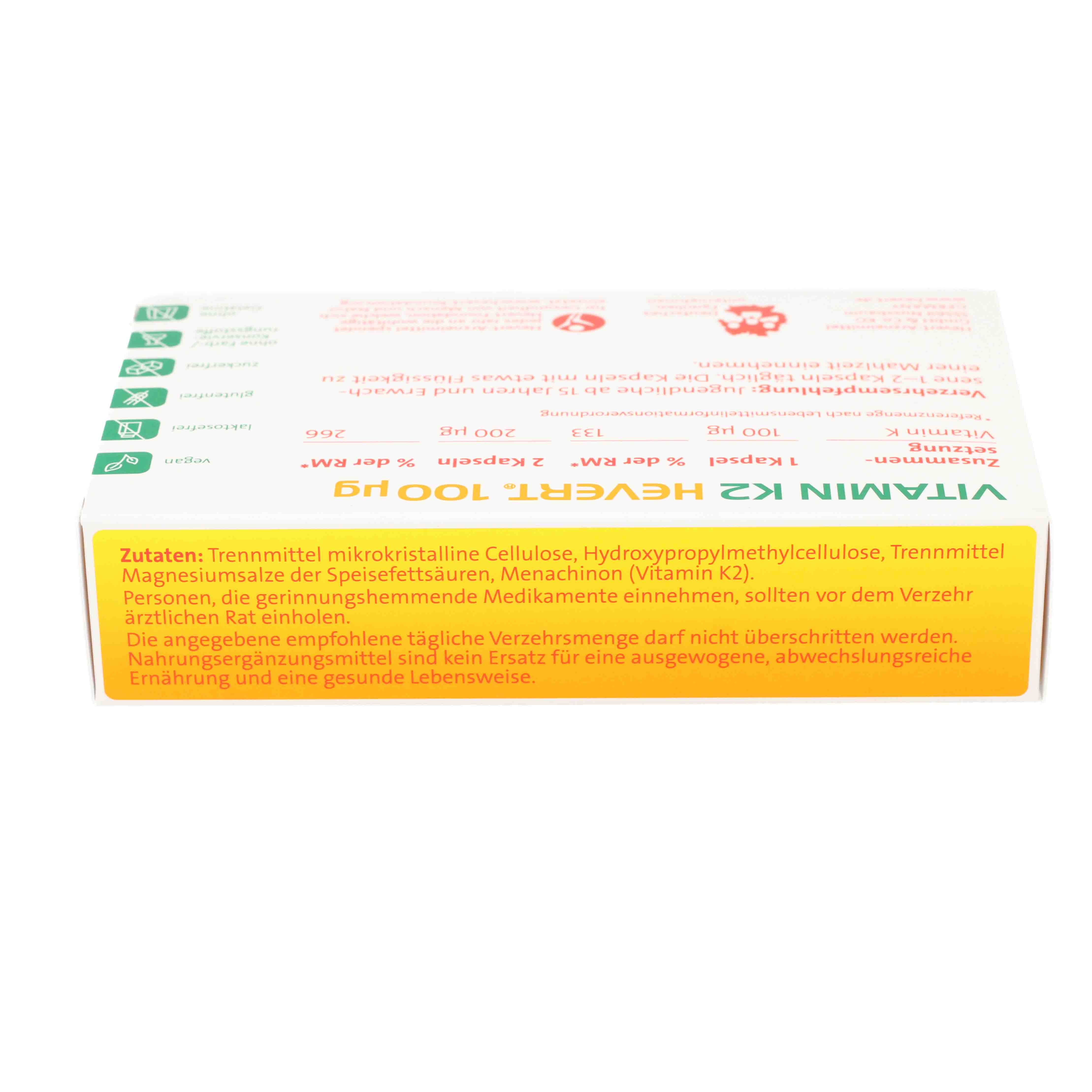 VITAMIN K2 HEVERT 100 μg Kapseln