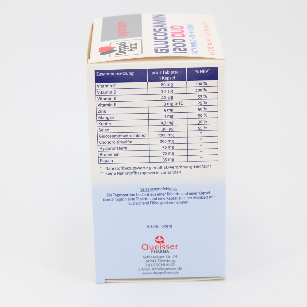 DOPPELHERZ Glucosamin 1200 Duo system Kombipackung