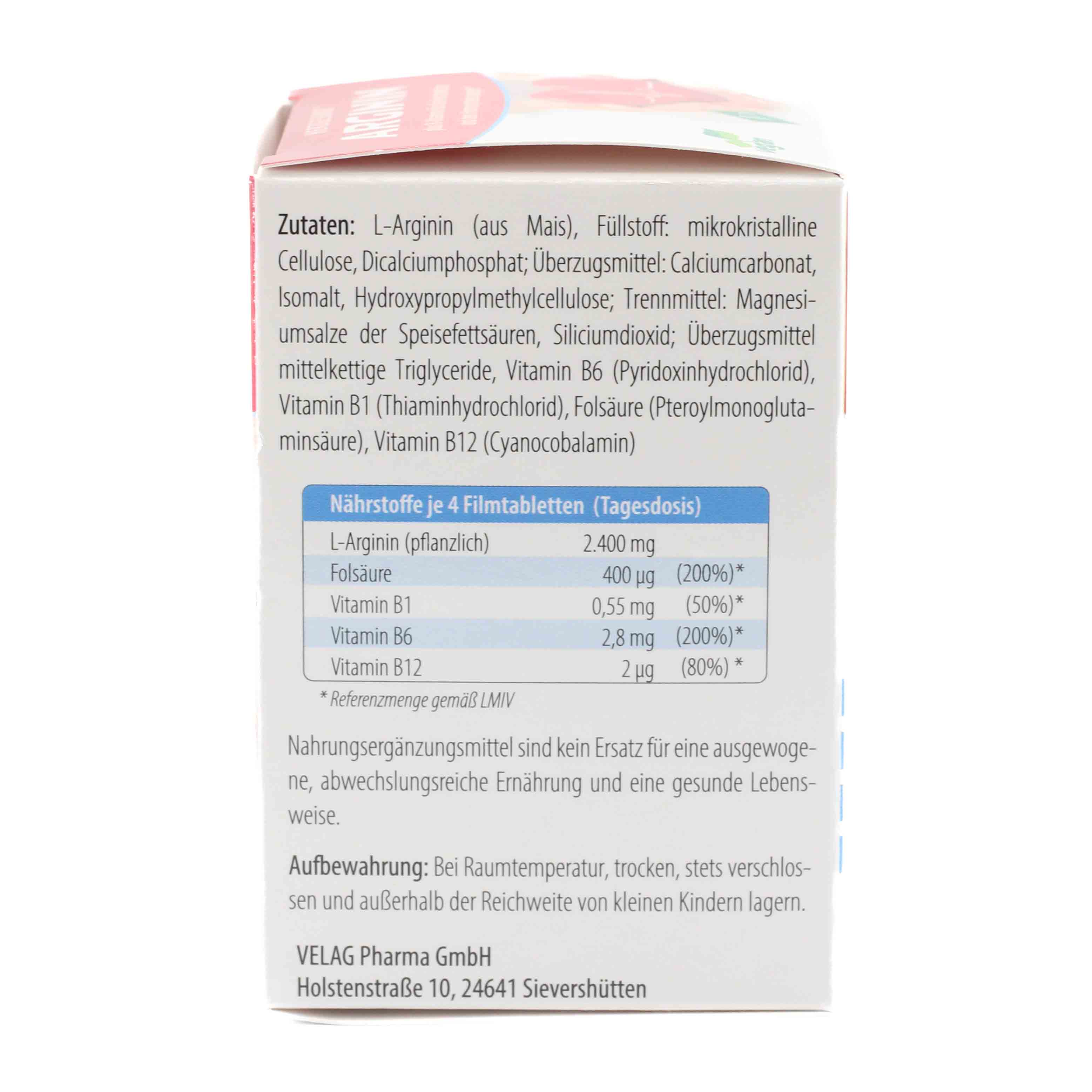 ARGININ HERZGESUND+Vit.B1+B6+B12+Folsäure Filmtab.