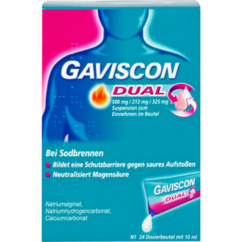 GAVISCON Dual 500mg/213mg/325mg Susp.z.Einn.Btl.