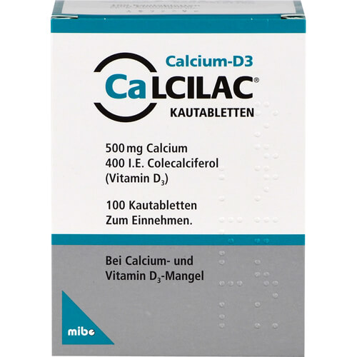 CALCILAC Kautabletten 500 mg/400 I.E.