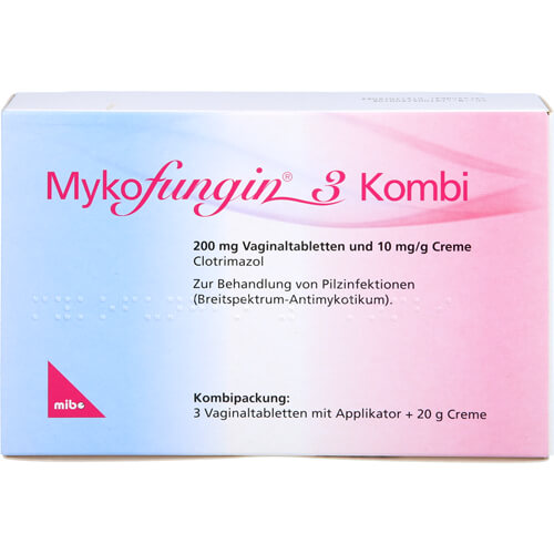 MYKOFUNGIN 3 Kombi 200 mg Vaginaltab.+10 mg/g Cre.