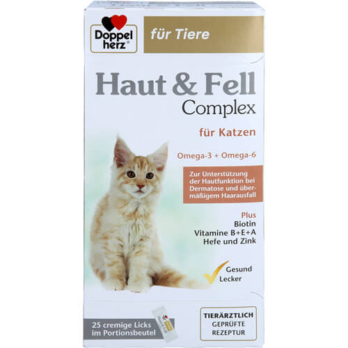 DOPPELHERZ für Tiere Haut&Fell Compl.Port.B.f.Kat.