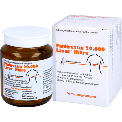 PANKREATIN 20.000 Laves Mikro magensaftr.Hartkaps.