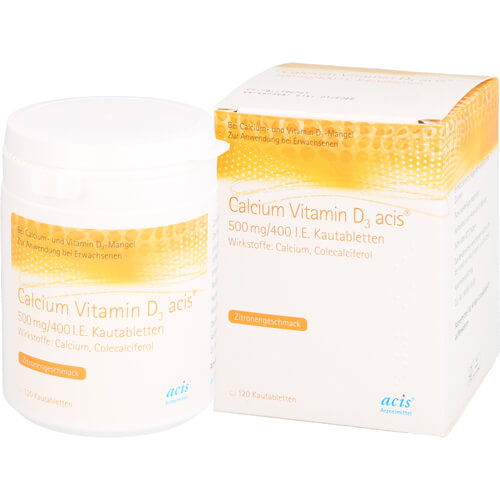 CALCIUM VITAMIN D3 acis 500 mg/400 I.E. Kautabl.