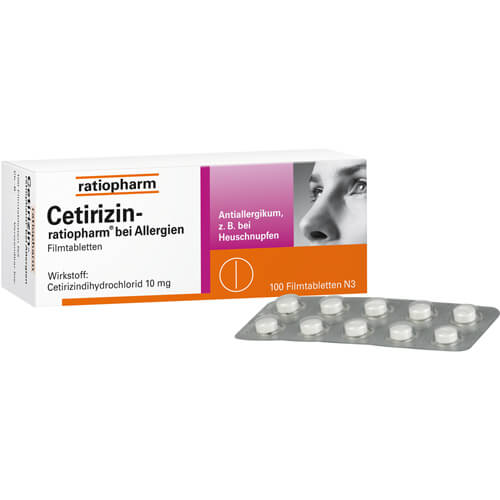 CETIRIZIN-ratiopharm bei Allergien 10 mg Filmtabl.